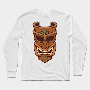 Funny Tribal Tiki Head Long Sleeve T-Shirt